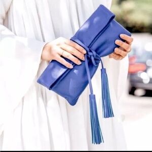 Shaffer LA‎ Elegant Blue Clutch with Tassels